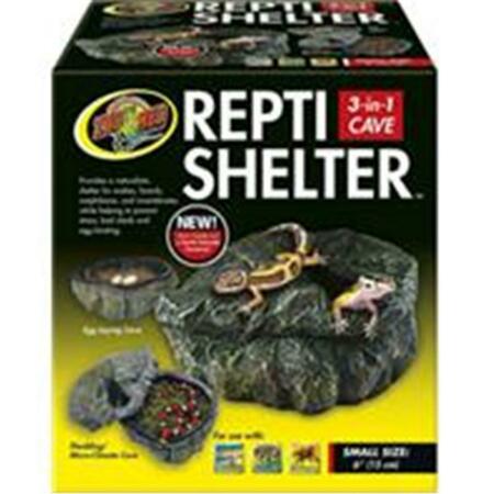 ZOO MED LABORATORIES - Repti Shelter 3-In-1 Cave Light Blue RC-30